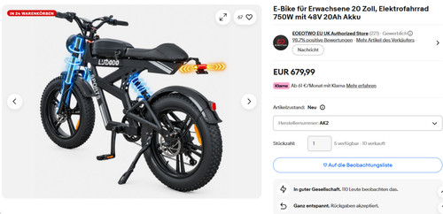 Bike fatbike 4 pollici - e-bike,