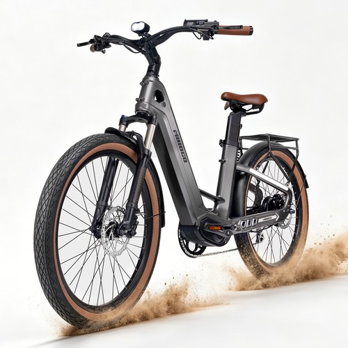Bicicletta elettrica fibra - bicicletta, in